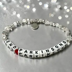 Parkinsons Awareness Bracelet | Parkinsons Awareness | Parkinsons Awareness Bracelets | END PARKINSONS Bracelet | Awareness Bracelets | Inspirational Bracelet for Women | Word Bracelet | Grey Awareness Bracelet | Motivational Jewelry