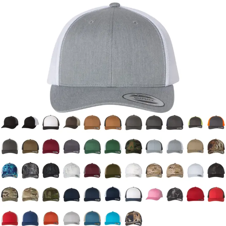 Yupoong Classic  Snapback Retro Trucker Cap for Men - Casual Business Style