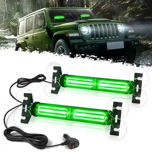 40 LED Stroboscopic indicator Light Bar, Front/rear windshield visor lights, Dash Safety Warning for Construction, Tow, Plow Trucks (Amber White) Car Accessories Green Emergency Rooftop Strobe Lights Bar car lights