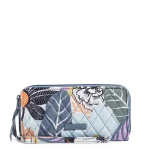 Vera Bradley Women's Outlet Cotton Accordion Wristlet Palm Floral