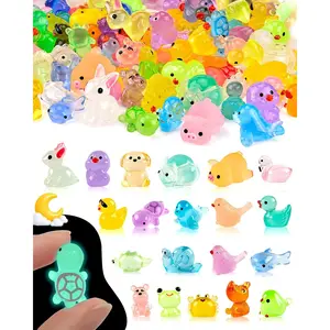 100 count Luminous Mini   20 Types Glow in the Dark  Figurines Bulk Set for DIY Garden Aquarium  Landscape and Party Decoration Desk Pets and Miniature Accessories