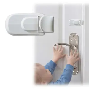 Child Proof Door Lock, Snap-On Door Knob Safety Lock & Door Handle Child Lock, No Tools Required, Fits Knobs & Levers for Baby Toddler Home Safety