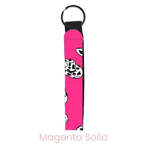 abbyrose Cowgirl Hats Wristlet Key Chain Magenta Solid
