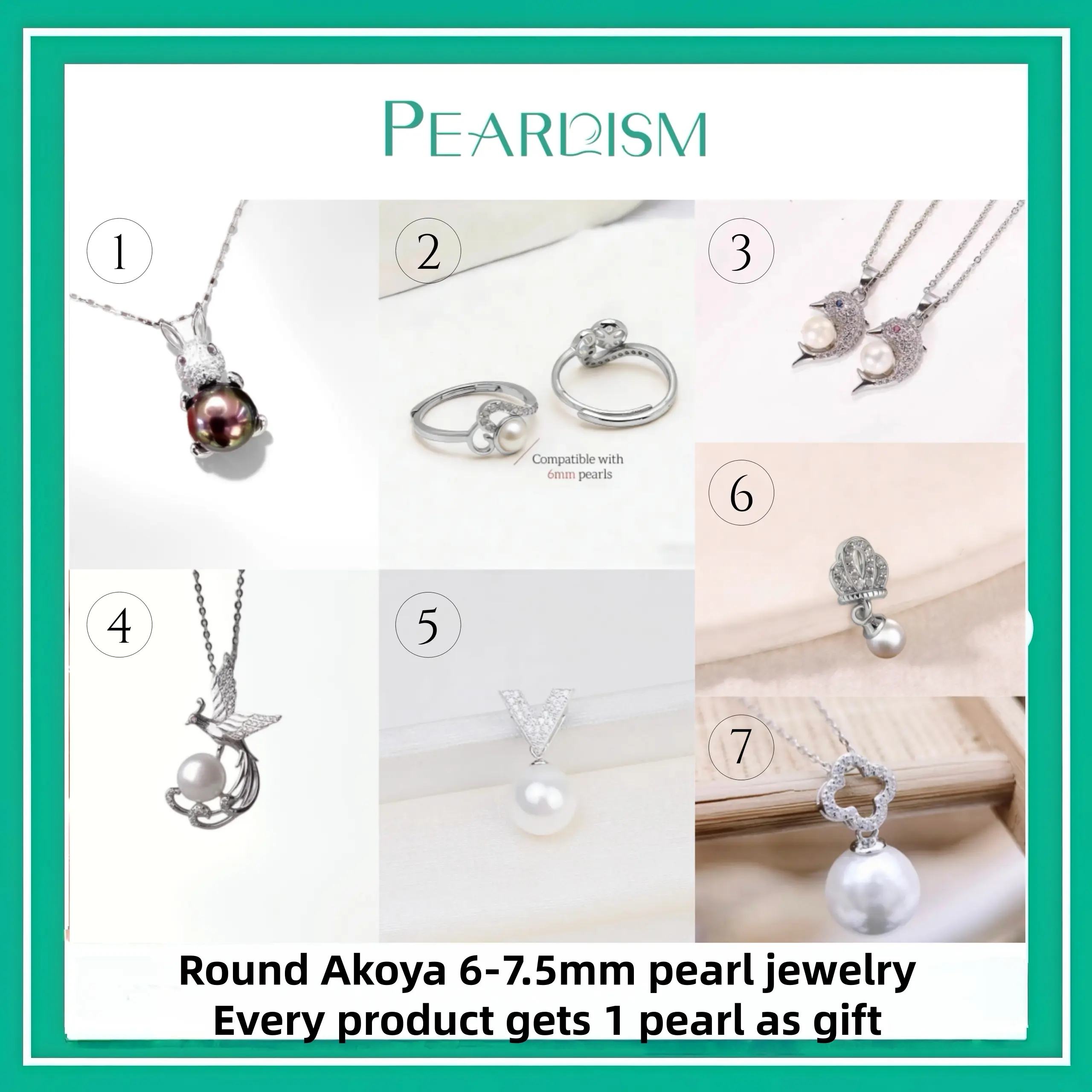 【Bryan】Round Akoya 6-7.5mm (1 Akoya pearl per shell) ｜OPEN in Live ...