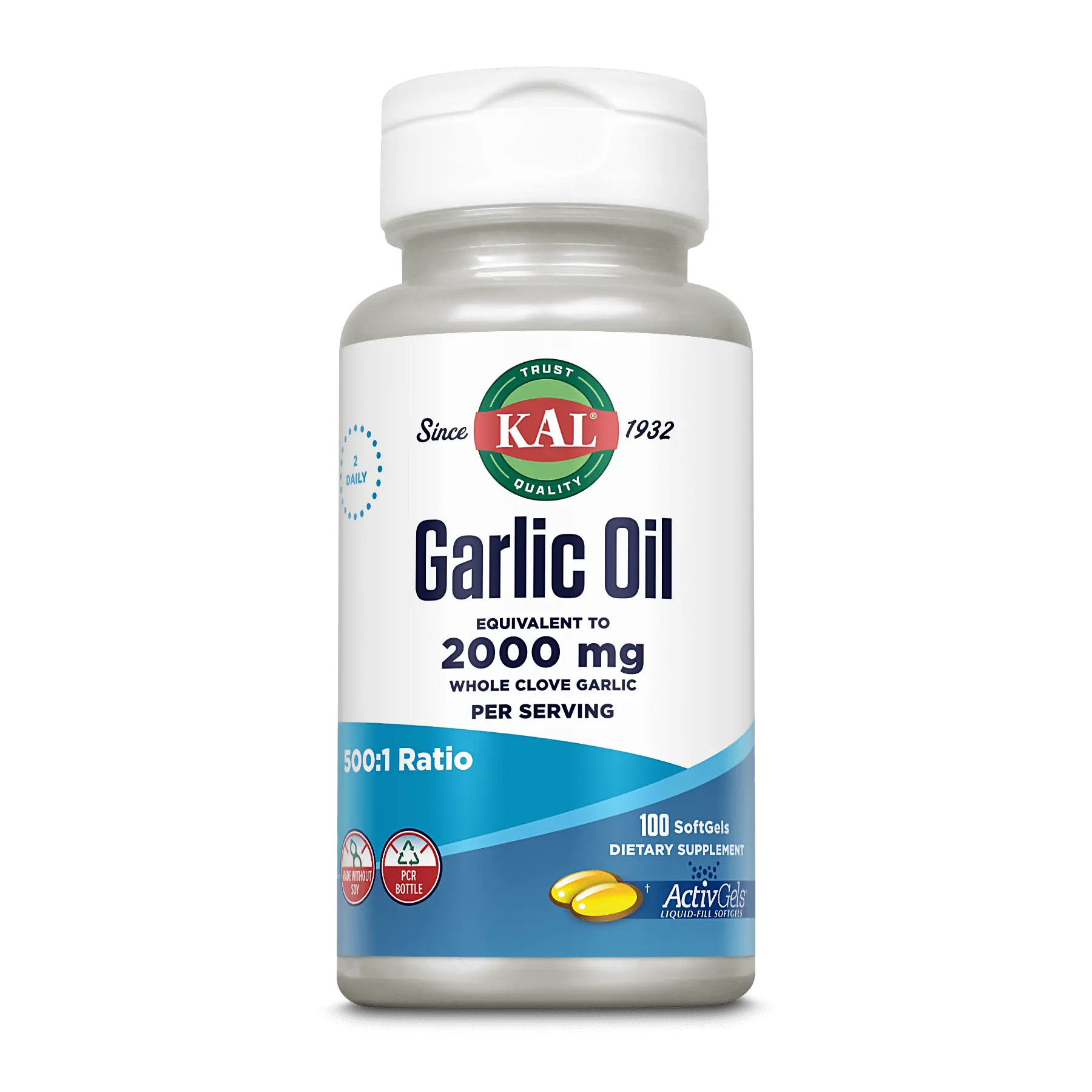 Garlic Oil ActivGels™ Softgels 2000 mg - Health Supplement for Dietary Use, Available in Multiple Formulations Springtok Healthcare Fitness Edible