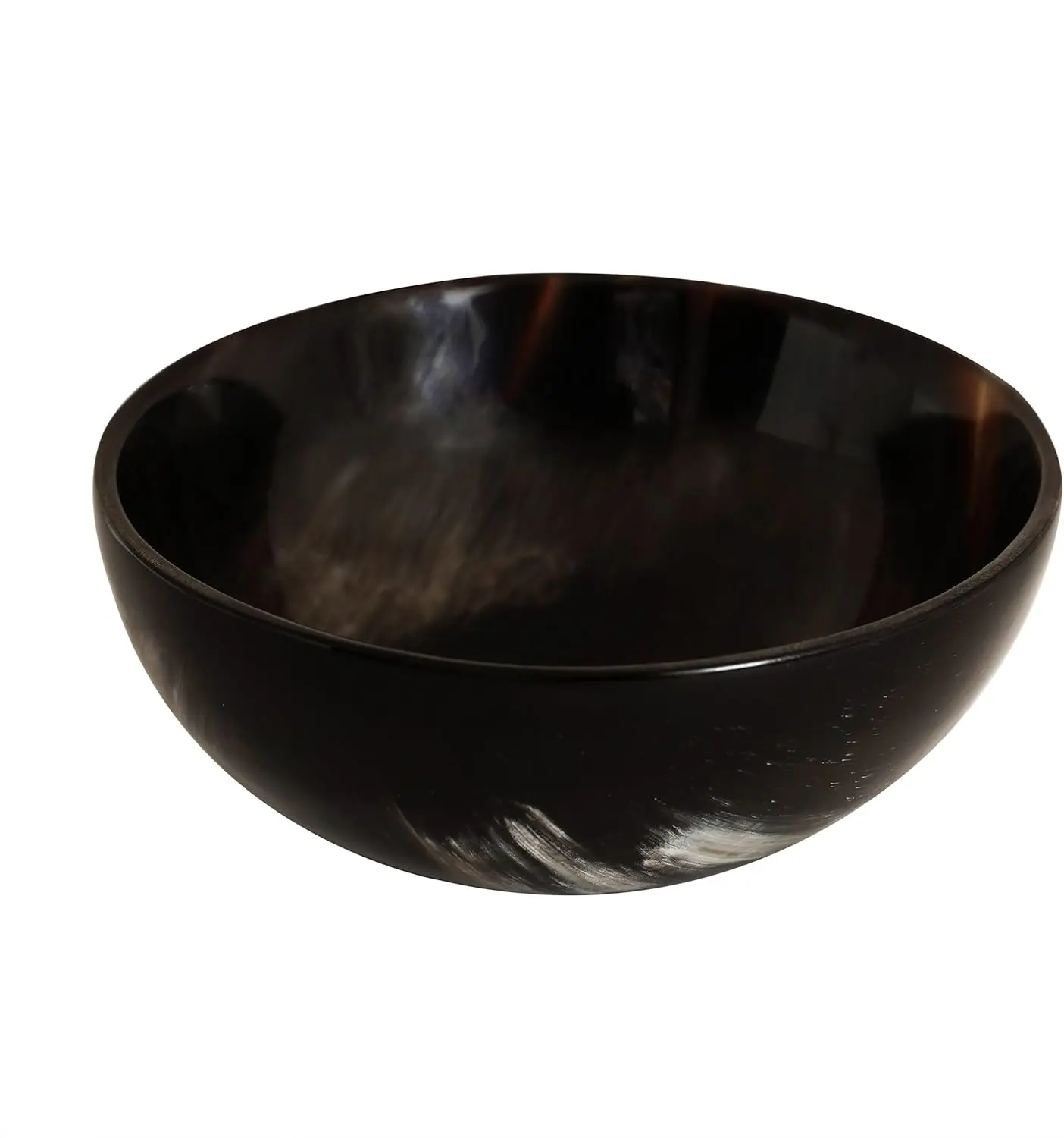Medieval Warrior Horn Bowl Handcrafted Small Serving Bowl with 100% Authentic Horn for Multifunction Soup Bowl Viking Norse Medieval Kitchen Accessory Vintage Home Décor Gift - 2.75"