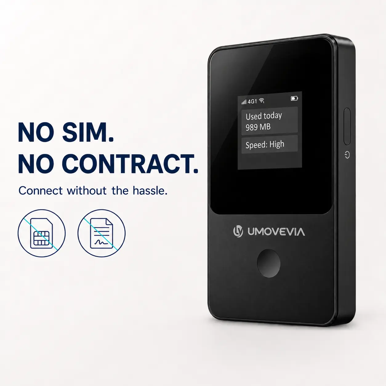 Umovevia T8C3 Portable WiFi Hotspot with 3500mAh Battery - No SIM, No Contract, Stay Connected on the Road, at Camp in the U.S.