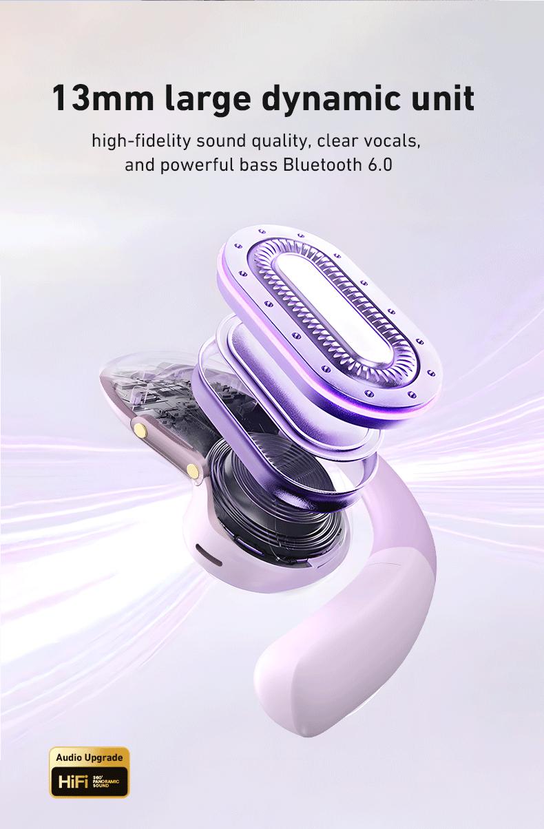 MINISO MS200 OWS Bluetooth Headset IPX5 Waterproof HIFI Sound Quality 40 Hours Battery Charging Case Built-in Microphone Long-distance Connection