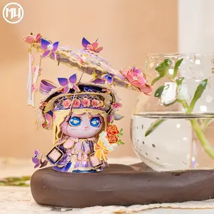 MU X MIAO Space Meow Huali 3D Three-Dimensional Metal Puzzle Handmade DIY Educational Brain Teaser Toy Desktop Office Decoration Stress Relief Gift for Girlfriend Birthday Christmas Halloween Multicolor metal  puzzles