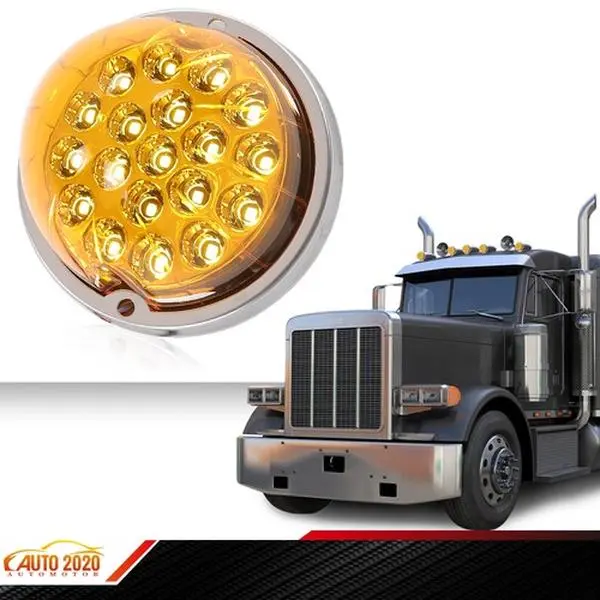 Light Universal Front Clear Yellow lens Watermelon (19 LED) Marker Turn Signal