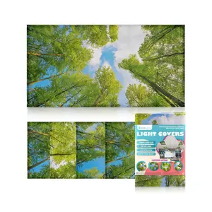 Fluorescent Light Covers For Ceiling Lights - Magnetic Tree Cover For Fluorescent Or LED Fixture - Classroom Light Filters - Octo Lights