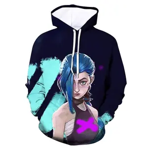 Cyberpunk Jinx Gaming Hoodie Edition 2 Performance Streetwear Cotton Fabric