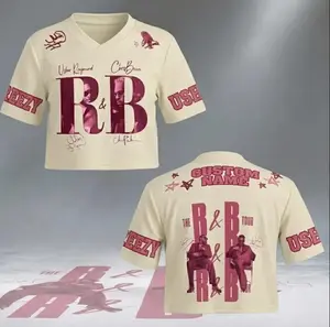Custom Name R&B Tour Crop Top Football Jersey | Music Fan Streetwear Gift