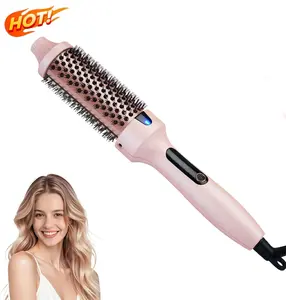 Heating Comb, Straightening Comb, Curling Wand, with LED Display, Ideal for Wavy Hair, Detangling and Straightening, Suitable for All Hair Types, 110-240V Universal Voltage, Creates Salon-Quality Curls, Anti-Frizz Hair Styling Tool - Curling Iron