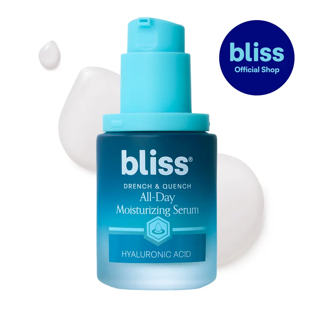BLISS Drench & Quench Hyaluronic Acid Serum - Ultra-Hydrating Formula with Four Types of HA & Amino Acid Blend for Instant Moisture Boost - Plumper, Fragrance