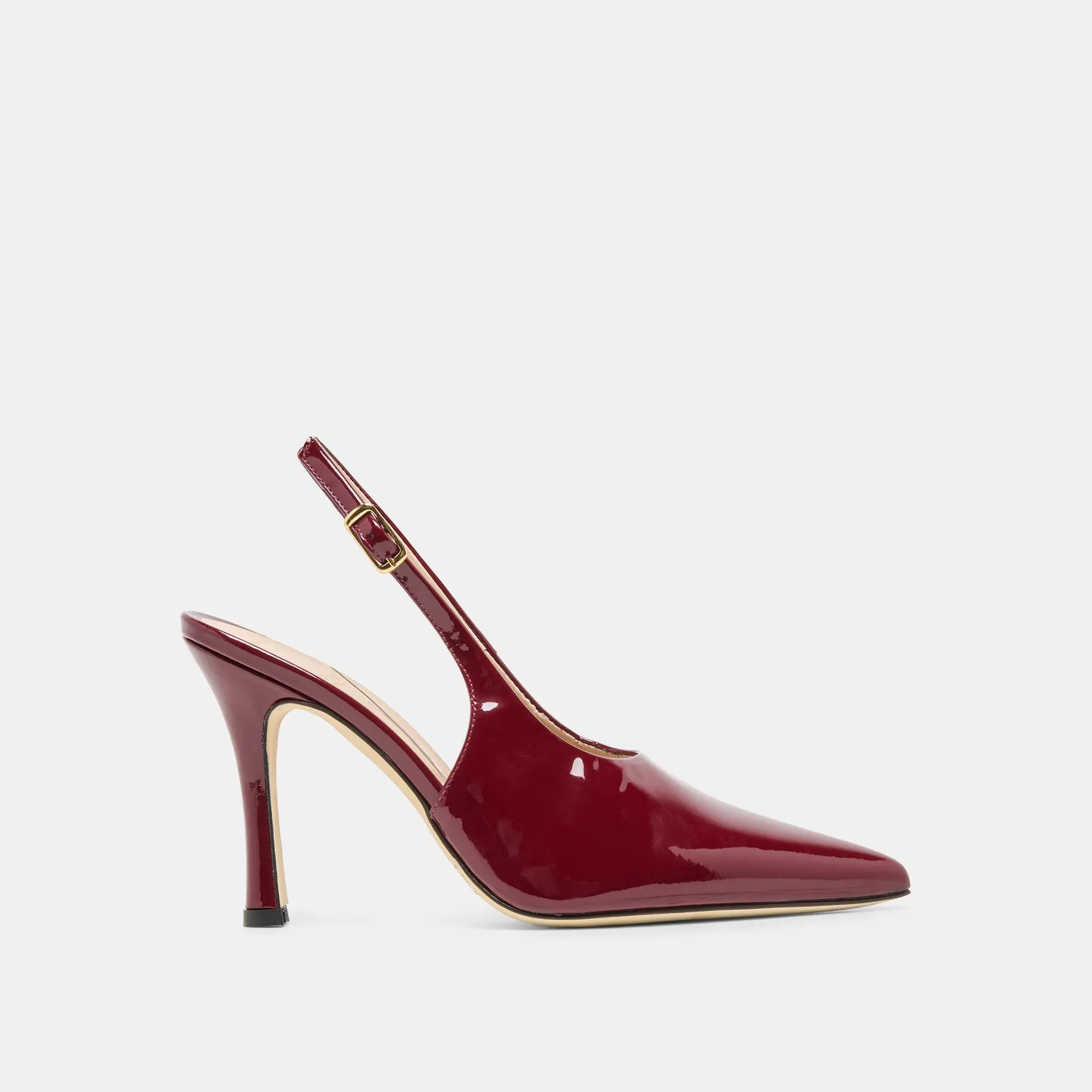 ALINNA HEELS BURGUNDY PATENT LEATHER