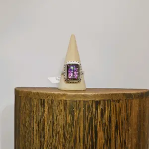 Square Mystic Quartz Ring