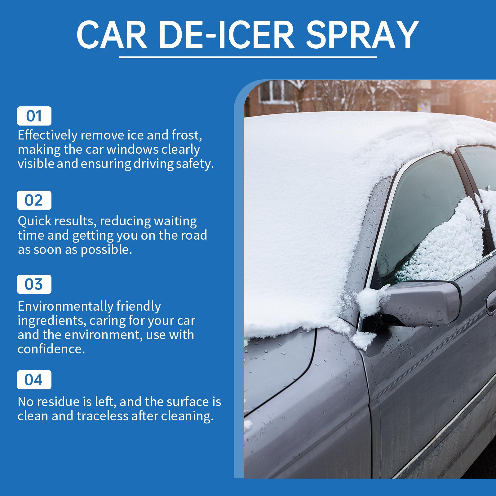 Car Snow Removal Spray - 100ML Powerful Quick Defrosting Solution for Windshields & Windows - Efficient Ice Melting Formula