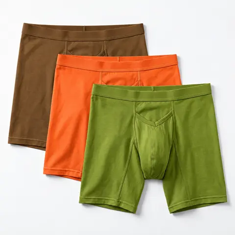 Men's 7in Modal V-Fly Boxer Briefs 3-Pack - ABCD Pouch, Breathable
