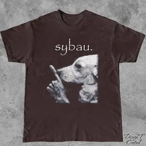 Sybau Dog Shush TShirt, Unhinged Meme Tiktok Shirt, Gen Z Brainrot Tee