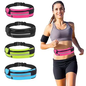Waterproof Running Waist Bag with Secure Phone Holder, Lightweight Bounce-Free Running Belt for Men & Women, Slim Adjustable Fanny Pack for Jogging, Marathon, Gym Workout, Cycling and Outdoor Sports, Hands-Free Comfort Fit