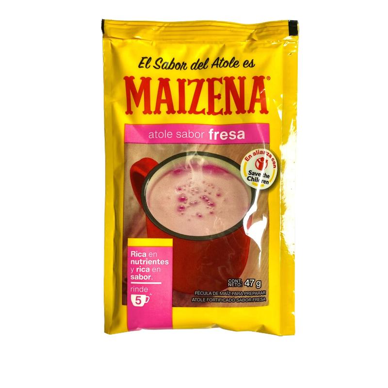 Maizena Atole - Sabores Chocolate, Vainilla, y Fresa - 45 Grams per bag - Traditional Mexican Dessert