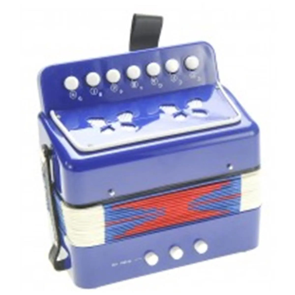 212 MAIN Kids' Handheld Accordion Toy - Blue, Portable, Sturdy, Small Hand-Fit Musical Instrument with Sound Guidance, Instruction Book for Children's Music Learning
