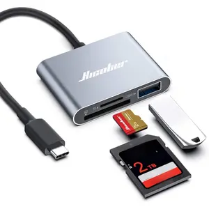 USB C to SD Memory Card Reader Type C to SD Card Adapter 2TB Capacity for MacBook Camera Android Windows Linux & Type C Devices Space Grey