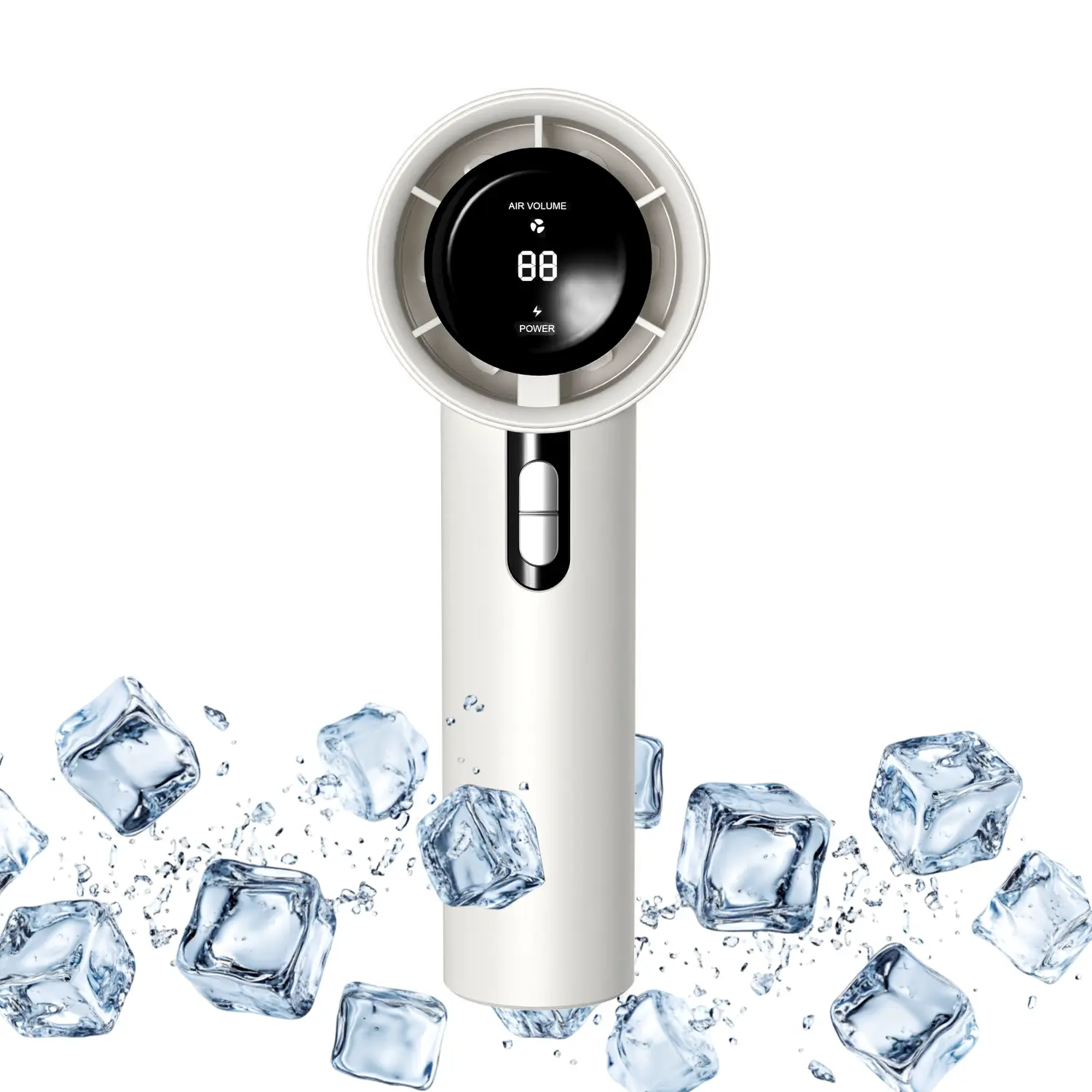 Portable Rechargeable Cooling Fan - 15000 RPM Electric Turbo Motor, 12-Hour Battery Life, 1-100 LED Digital Display, Silent USB-Charging Compact Household Appliance, 6.14x2.38x2.28 in, for Outdoor Activities, Travel, Father's Day Gifts