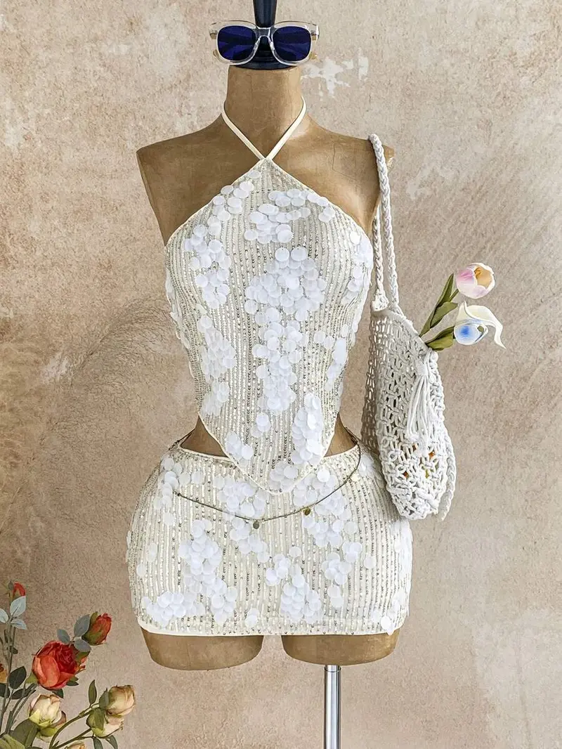 strapless open back dress Two Piece White Damask Style Dress Set circa 1960s – Dorothea's Closet  Vintage main image 1