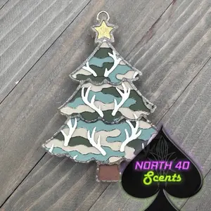 Camo & Antler Christmas Tree scented car Freshie