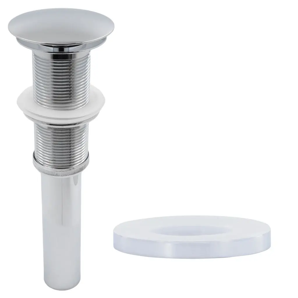 Chrome Hardware Bathtub Accessory - Drain-Less Overflow with Mounting Ring, 1.75-Inch Opening, Brass Fastener, Silver Chrome Finish, Rubber Gaskets, Bathtub Drain Accessory