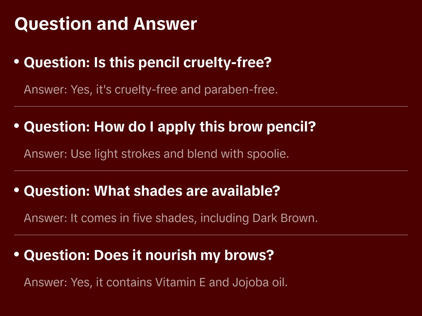 Palladio Brow Pencil - Dark Brown, Cosmetic, Ideal for Makeup and Daily Use