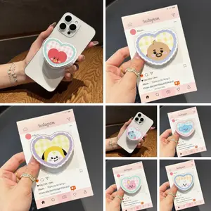Cute Heart Cartoon Btan Fangirl Magsafe Phone grip - Magnetic Pop Socket Kickstand - For Kpop Fan