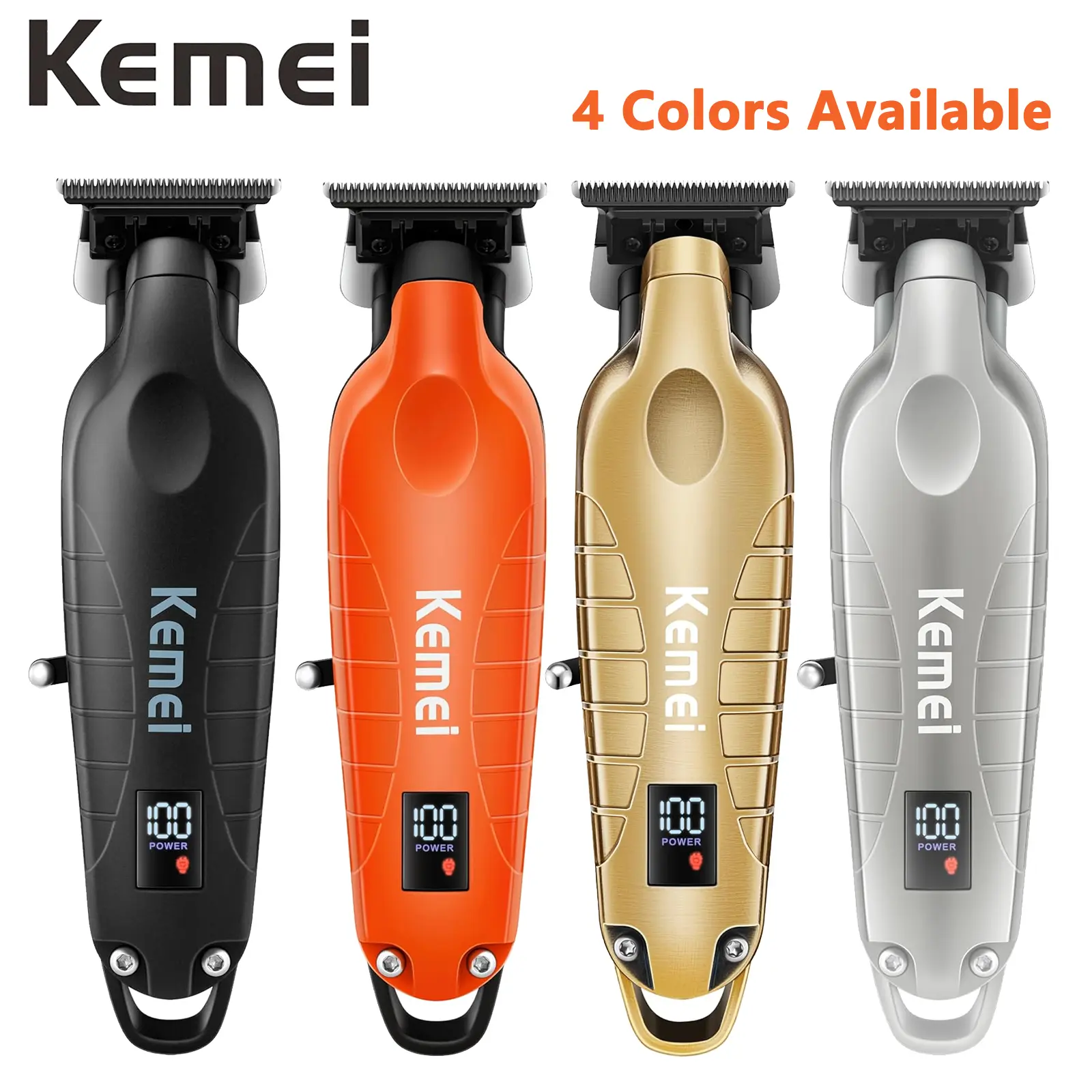 Kemei 2293 Cordless Professional Hair and Beard Trimmer Zero Gap T Blade for Barber Shop and Home Use Body Clipper Multifunctional Hair Clipper