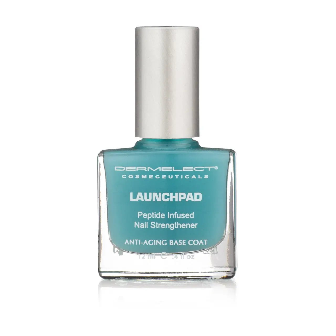 Dermelect Launchpad Nail Strengthener - Nailcare Base Coat with Protein Peptide, Strengthening Treatment for Weak, Thin, Brittle, Damaged Nails 0.4oz