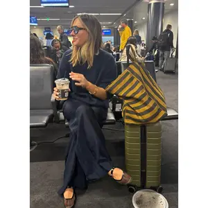 COFFEE & BLACK STRIPED TOTE BAG