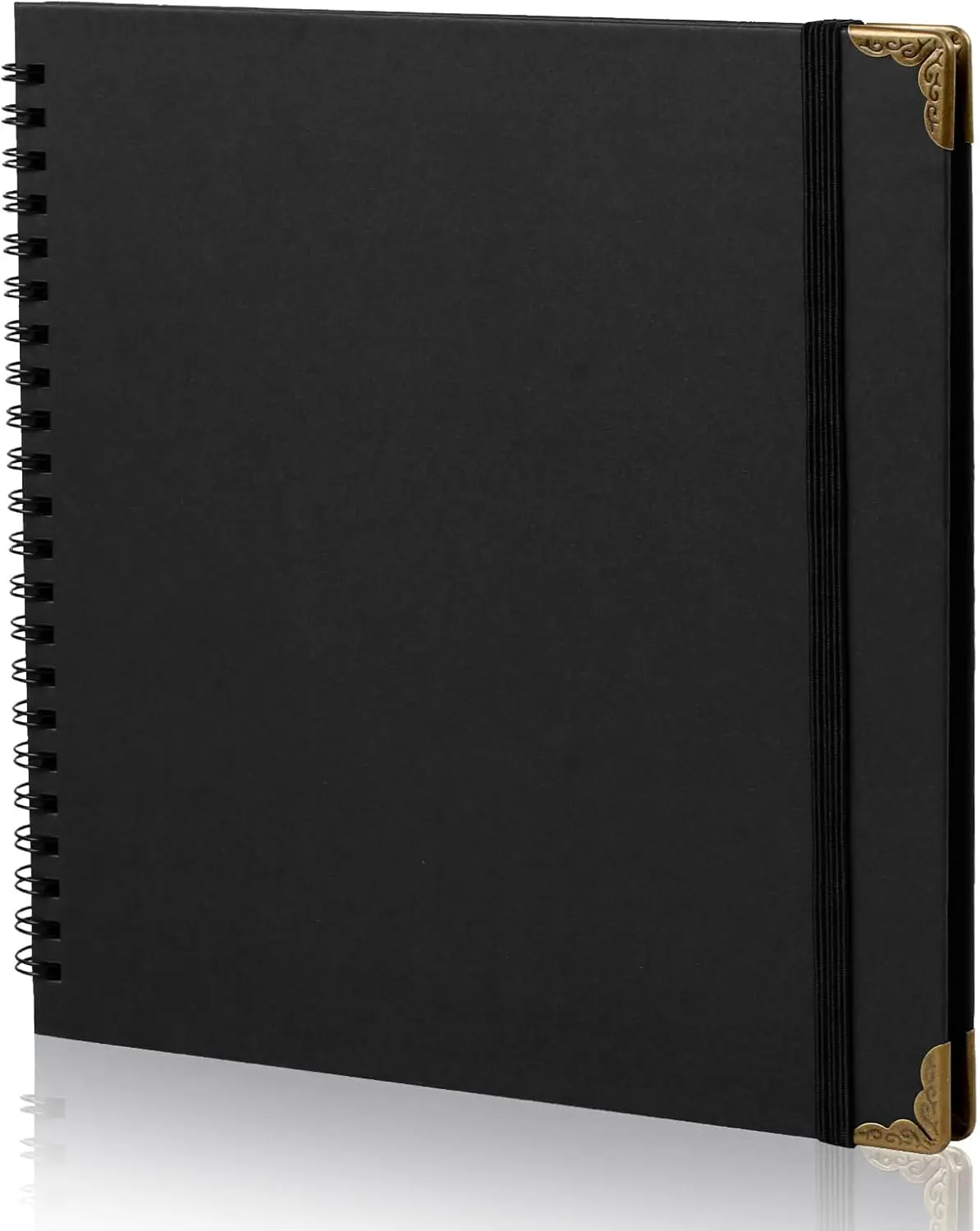 Scrapbook 80 Pages, Scrapbooking Supplies 8 x 8 In, Scrapbook Album Suitable for Album Memory Book Wedding, Anniversary Family, DIY Craft Projects (Black)