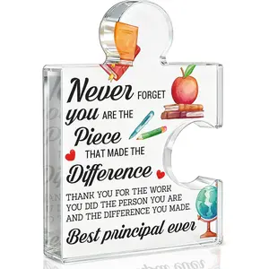 Principal Appreciation Gifts for Men Women, Gifts for Principals Thank You Retirement Going Away Back to School End of Year, Best Principal Ever Gift Acrylic Plaque Sign Principal's Office Decor, Acrylic Signage Plaque