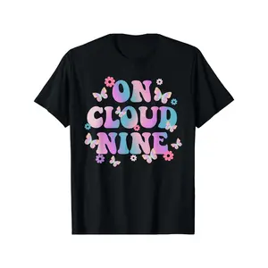 Kids' Baseball Graphic Cotton T-Shirt - Boys & Girls Short Sleeve Round Neck Tee with ON CLOUD NINE Design, Leopard Print & Baseball Motifs - Machine Washable Little League Gift for Youth Sports Fans (Black/Pink/Purple)