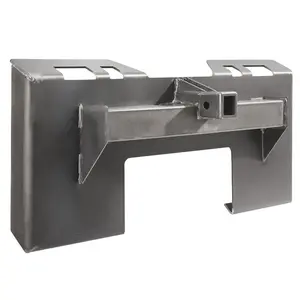 VEVOR Skid Steer Attachment Plate, 1/4 Thick Skid Steer Mount Plate with 2.28 Hitch Receiver, 3000 LBS Quick Attachment Loader Plates, Compatible with Deere, Kubota, Bobcat, Mahindra Steer, Tractor