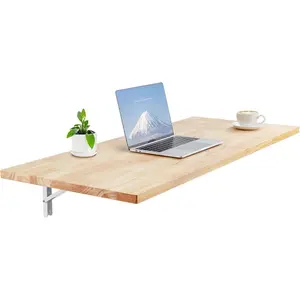 VEVOR Wall Mounted Folding Table, 31.5x 23.6 Wall Mount Drop Leaf Table, Floating Desk with Iron Bracket for Small Spaces, Home Office Dining Laundry Room Kitchen Bar, WhiteVEVOR Super Brand Day