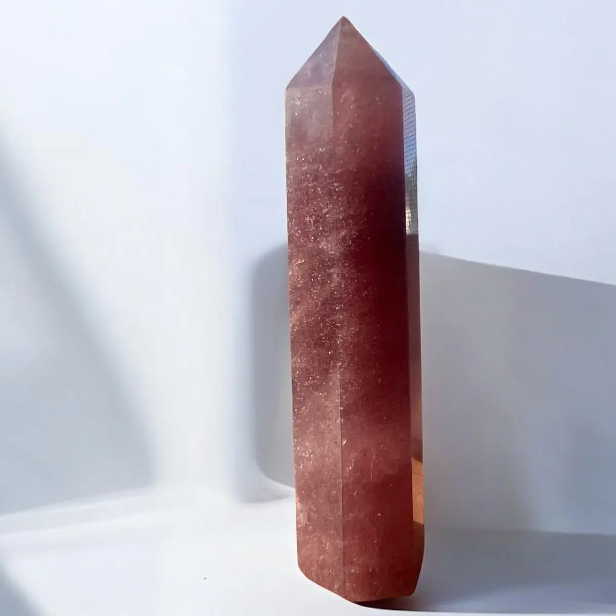Strawberry Quartz Crystal Decorative Natural Gemstone