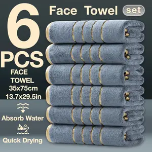 Luxury 6-Piece Bathroom Set with 35x75cm Towel, Modern Design for Home & Spa, Great Gift Idea with Excellent Color Fastness