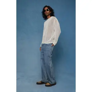 Pacsun Men's Dylan Baggy Jeans Studded Medium Blue