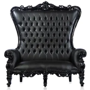 Vintage "Dark Knight" Double Throne Chair (Black/Black)