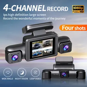 VAVUPO 4-Channel Dash Cam 1080P Full HD IPS Screen Wide-Angle Night Vision Loop Video Four-Shot Recording for Comprehensive Car Surveillance