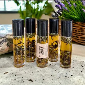 Lavender & Amber Roll-On Oil-Alcohol-Free Warm Floral Scent