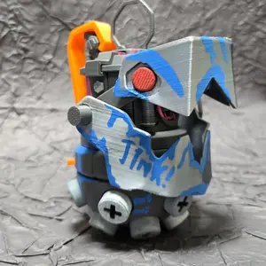 Jinx's Chompers Home Decorations DIY Hand Painted Personalized Artwork with Graffiti Design and Orange Accents