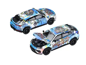 PRE-ORDER Lamborghini Urus Performance x Jean Michael Basquiat - Matte White Diecast 1:64 Scale Model - Trends Hobby 241094-A